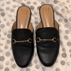 Black mule flats
